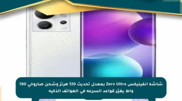شاشة إنفينيكس Zero Ultra بمعدل تحديث 120 هرتز وشحن صاروخي 180 واط يغيّر قواعد السرعة في الهواتف الذكية